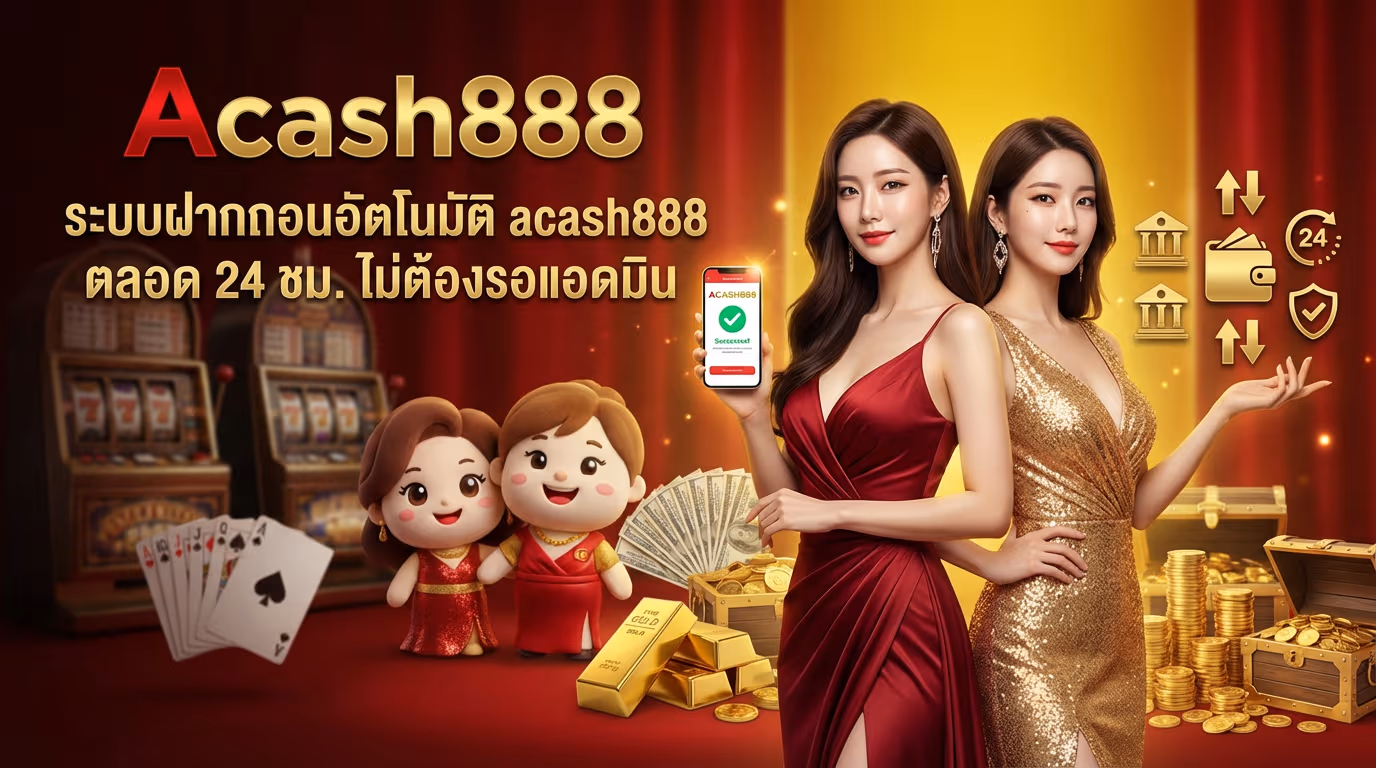 ระบบฝากถอนอัตโนมัติ ตลอด 24 ชม. ไม่ต้องรอแอดมิน